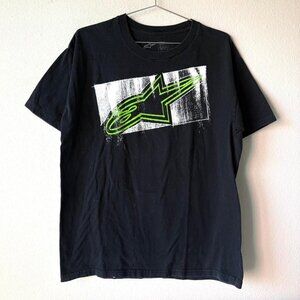 Alpinestars black graphic tee shirt men's small